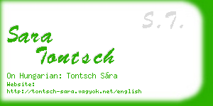 sara tontsch business card